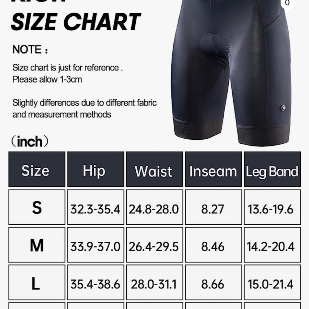 NWT Rion Padded Cycling Shorts - Picture 12 of 12